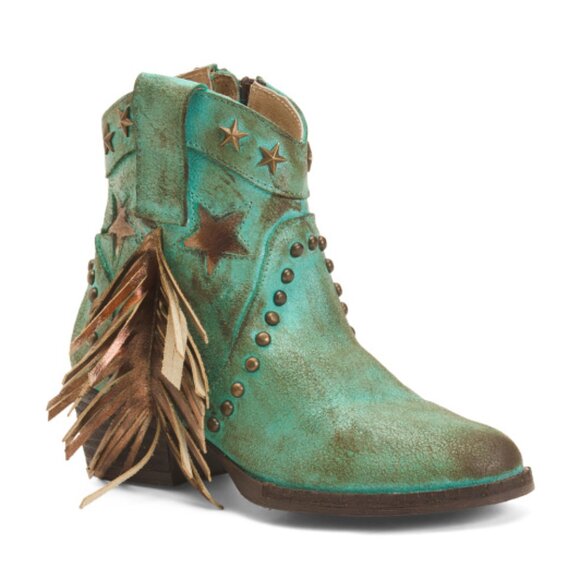 NWOB Circle G By Corral Fringe Star Studs w/ Star Inlay - Picture 4 of 7